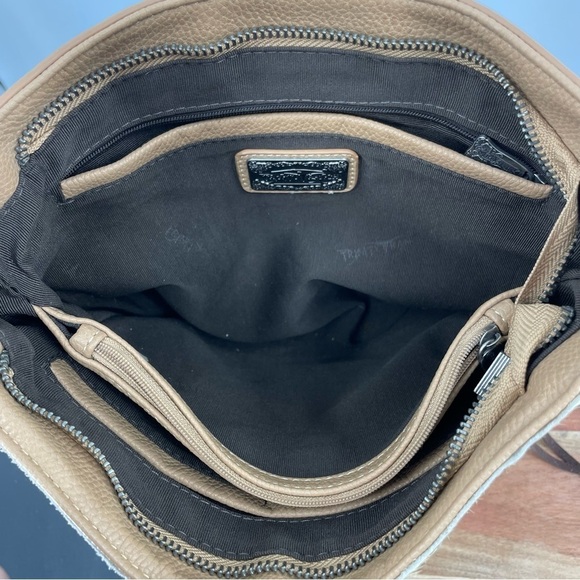 Trinity Ranch Handbag Cross Body Hair on Hide Leopard Cheetah Tan Brown Bag - Picture 9 of 10